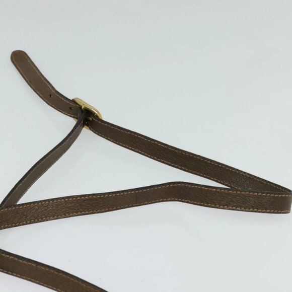 GUCCI GG Supreme Web Sherry Line Bag PVC Beige Gold Auth 128013 - Picture 9 of 16